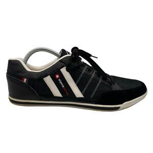 Alpine Swiss Stefan Retro Fashion Shoes Men's 11 Black Athletic Tennis Sneakers